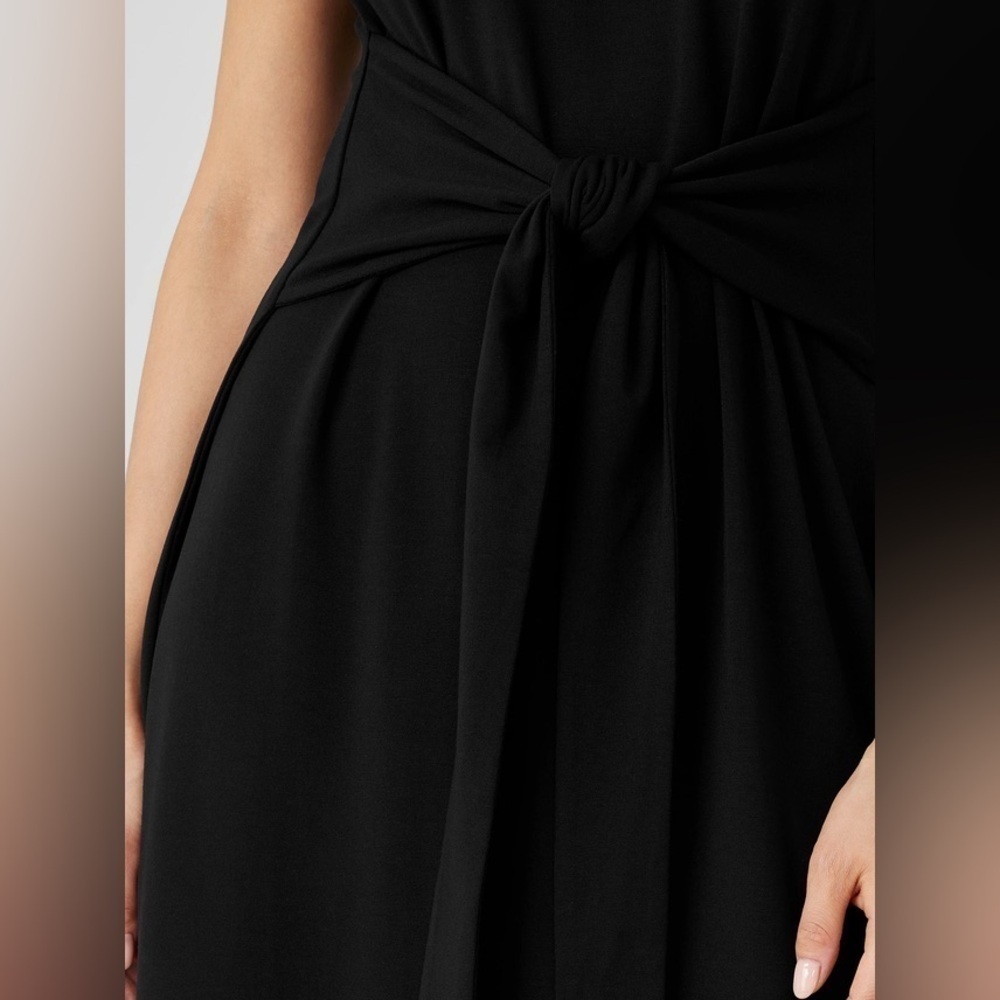 Stretch Jersey Knit Tie-Front Dress - Picture 3 of 7
